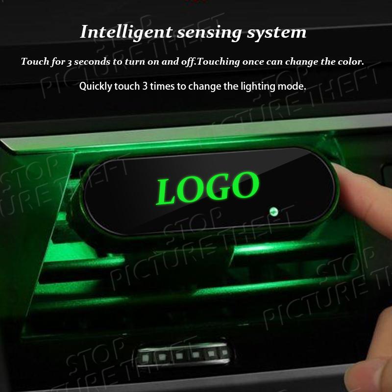 AABJB1 For Kia GT LINE Logo Ceed Kona K5 Sportage Stinger K3 K2 Emblem Car Air Outlet Aromatherapy Atmosphere Light LED Air Freshener