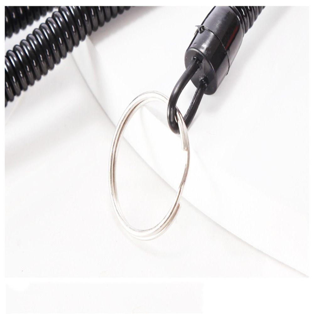 For Women Hiking Fishing Lanyards Spring Elastic Rope Spring Key Cord Anti-lost Phone Keychain