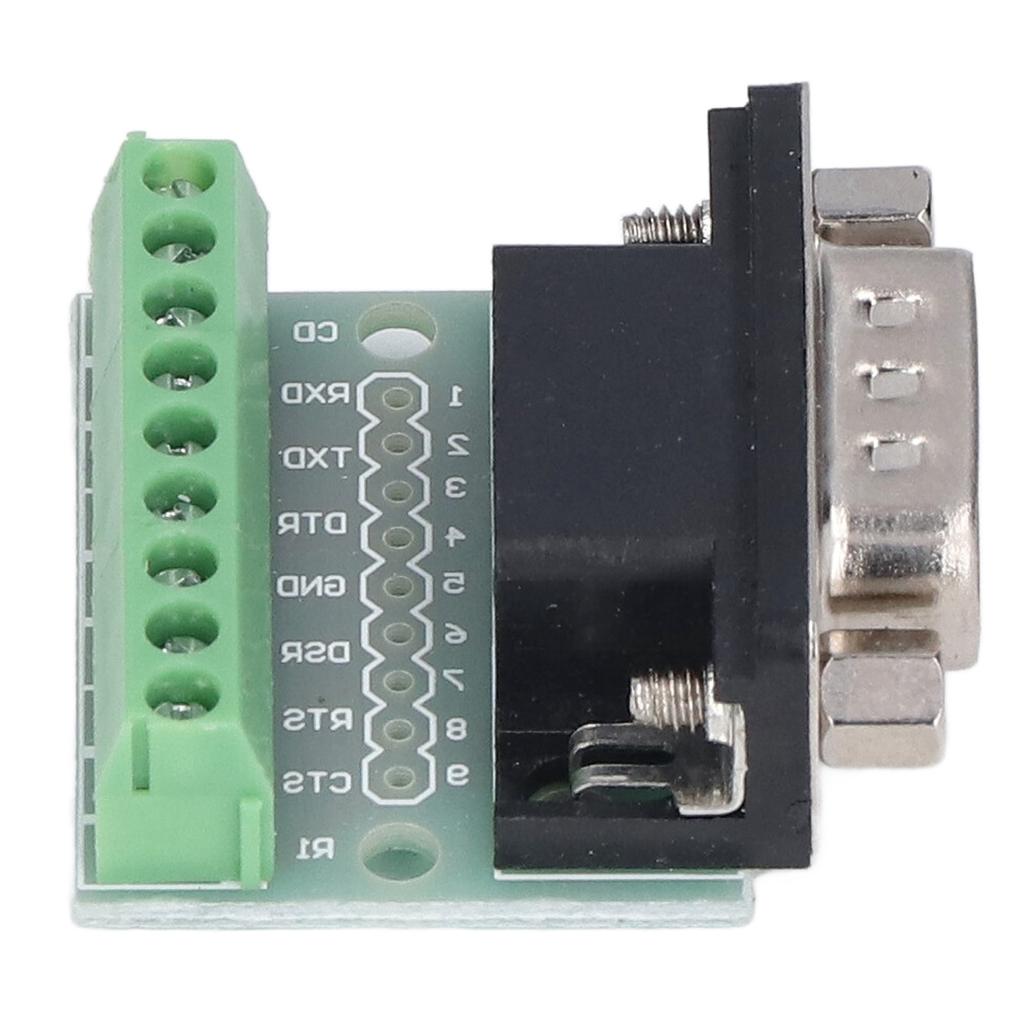 Klemmenblock DB9 Stiftleiste auf Schraubklemme 9-poliger Verbinder Breakout-Board für RS232 RS485