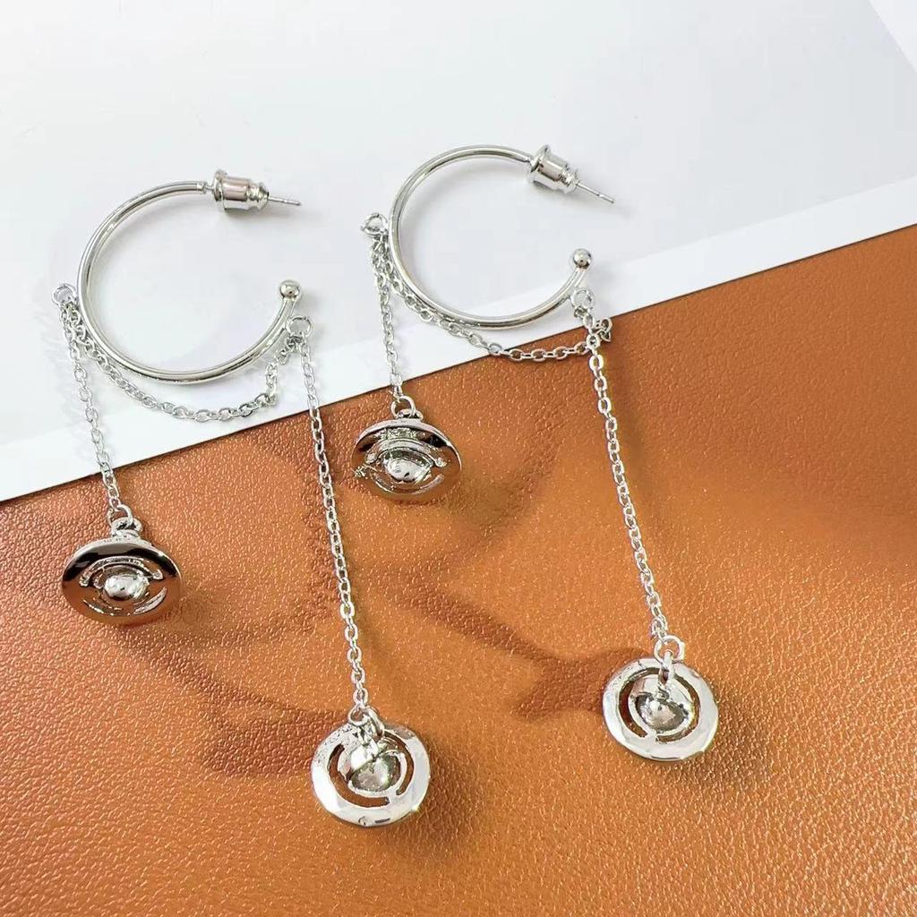 Saturn Long Tassel Earrings: Elegant, Light Luxury Design for Women