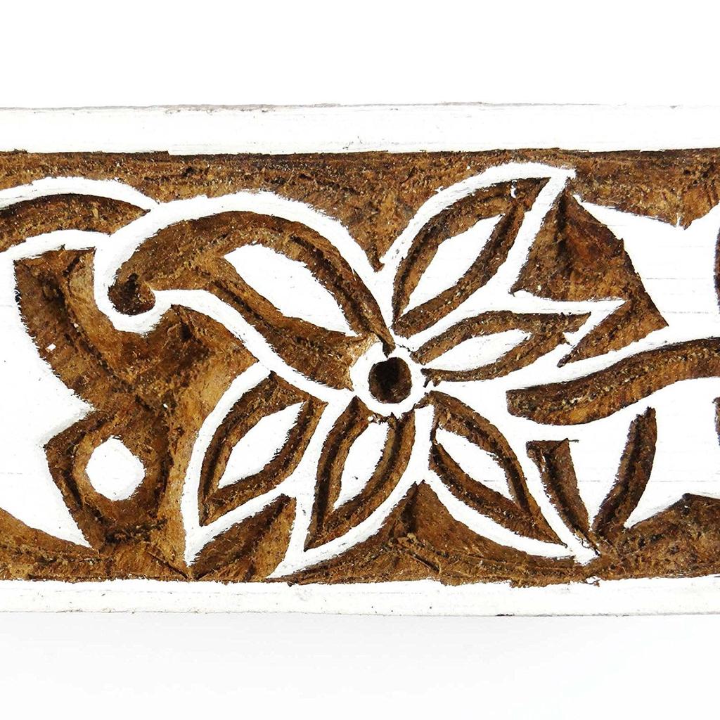 Designer-Holz-Bastelblock mit Blumenmuster, traditioneller indischer Druckstempel