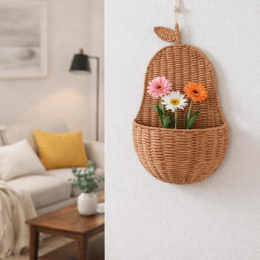 Cesto Portaoggetti Decorativo in Rattan Sintetico Cesto Portaoggetti Fatto a Mano per la Spesa Stanza del Bambino