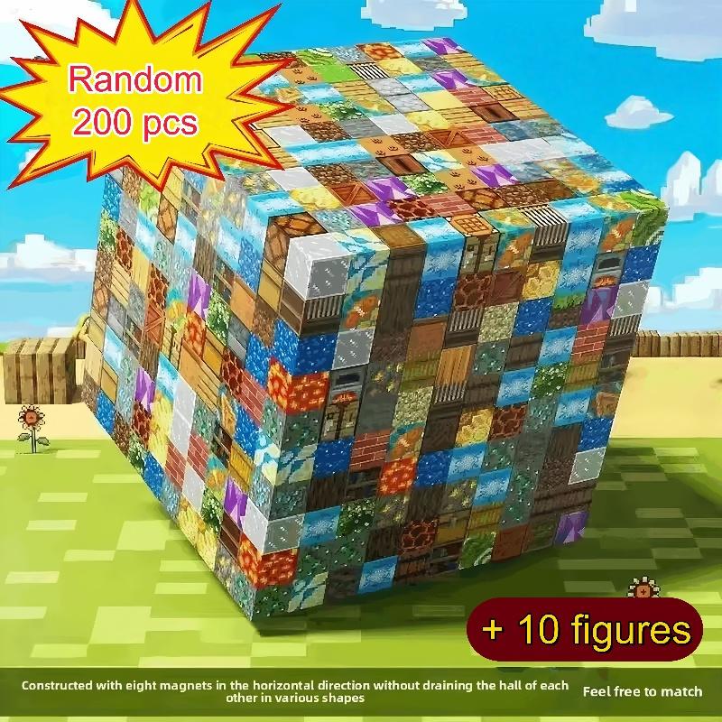 Non-Toxic Diy Magnetic Blocks - Build Mine Magnet World Set Magnetic Building Stem Toys For Kids Birthday Christmas Halloween Gifts