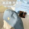 Autumn denim star anise beret female face small painter hat big head circumference hat high sense summer