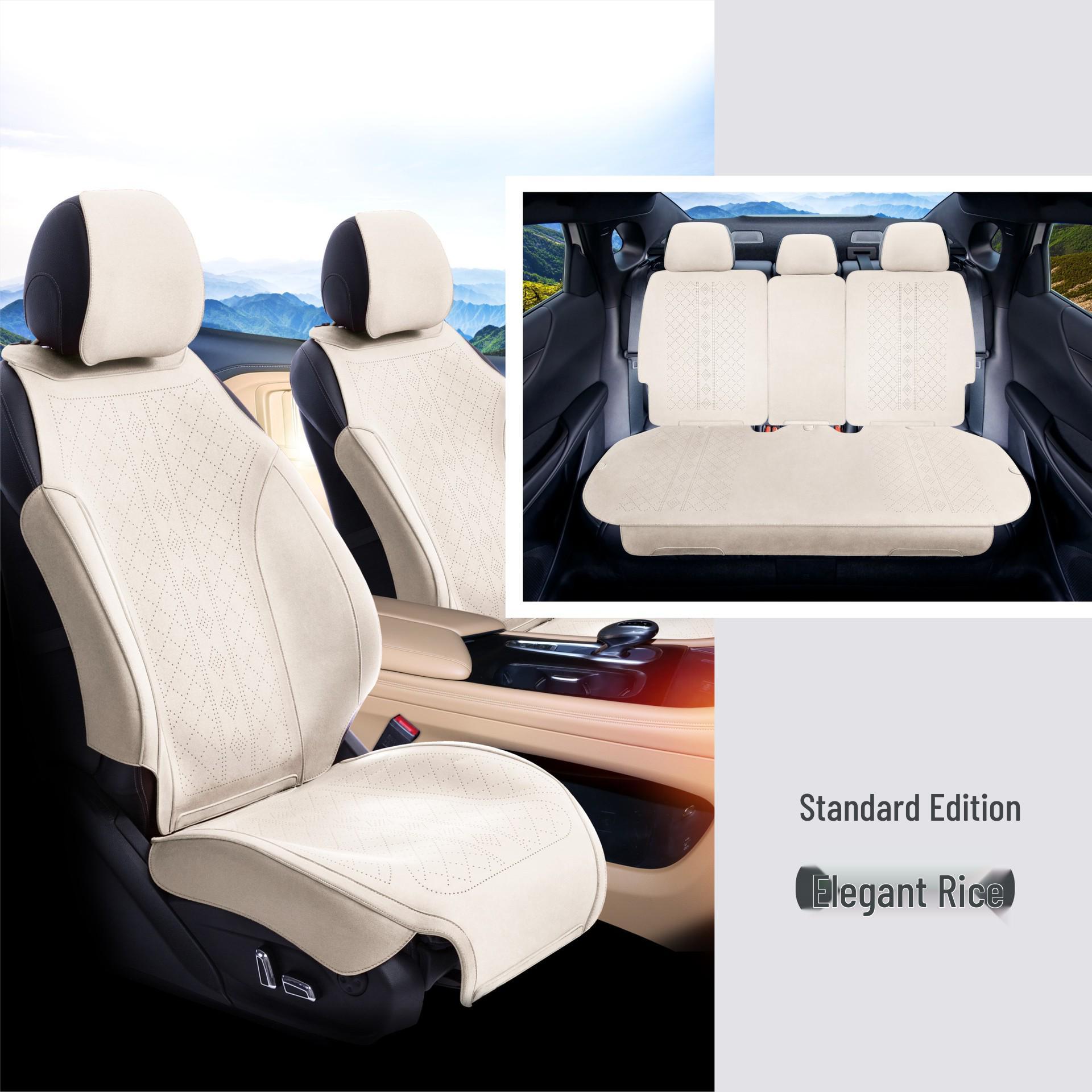 Breathable, Odorless Odetta Fabric Car Seat Cushion – Universal Fit for 5-Seaters, All-Season Standard