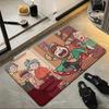 Cartoon H-Hilda Floor Mat Soft Flannel Floor Mat  Suitable for Entryways, Living Rooms, Bedrooms, and Bathrooms