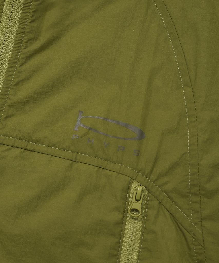 Physical Department Wind Hooded Zip-Up Vest_Khaki