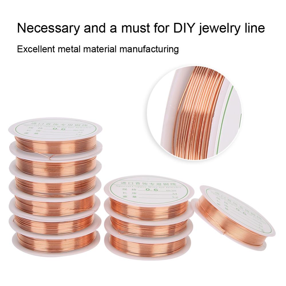 10 Stück Roségoldfarben Schmuck Kupferdraht 0,6 mm Halskette Schmuck Perldraht Perlenzubehör