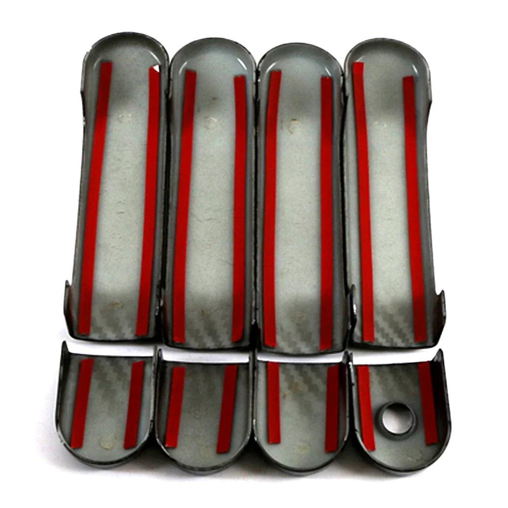 For Nissan March Micra K12 Grand Livina L10 Note Tiida C11 Latio Cube Carbon Fiber Printed Exterior Side Door Handle Cover Trim