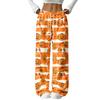 Women's Straight Leg Flannel Pajama Pants for Halloween Comfortable Wear