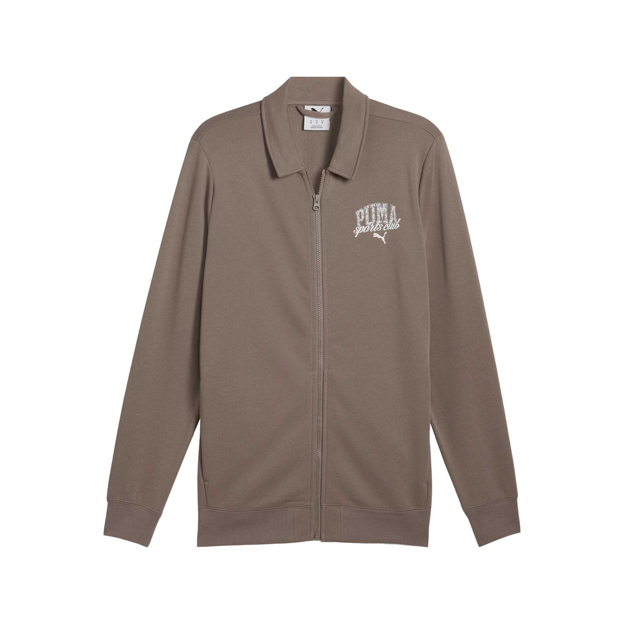 

Puma Class Track Jacket Men Jackets Gray Brown 687602-93 S