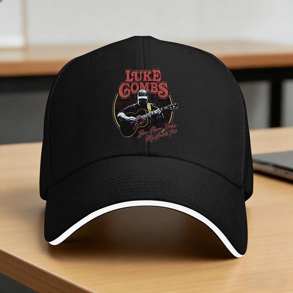 Luke Combs Music Neon Country Baseball Cap Tennis Skate Trendy Print Sun Trucker Hat Unisex-Teens Adjustable Snapback Cap