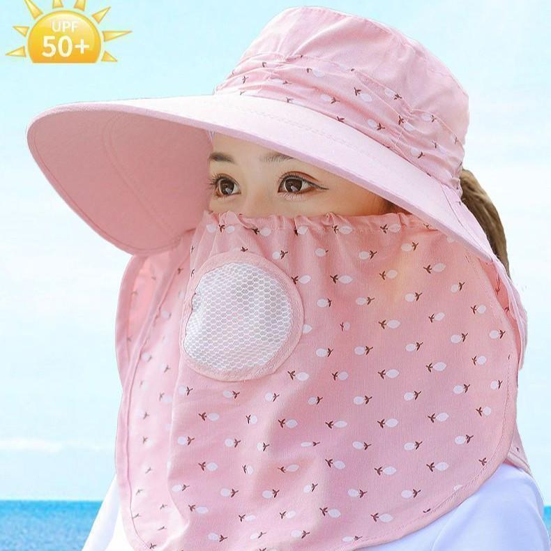 Women's Wide Brim Sun Hat for Summer – Offers Face and Neck Protection, Ideal for Outdoor Activities like Cycling and Farm Work.