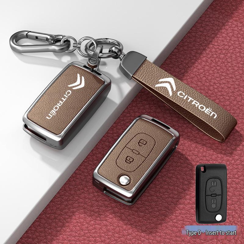 Citroen Car Key Cover for C3XR, C4L, C5, C4 Sega, Elysee, C6 – Protective Key Bag with Buckle