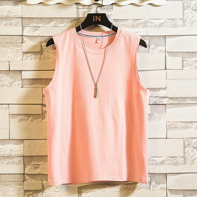 

Мужская модная хлопковая майка свободного кроя - Многоцветная баскетбольная майка 2XL розовый