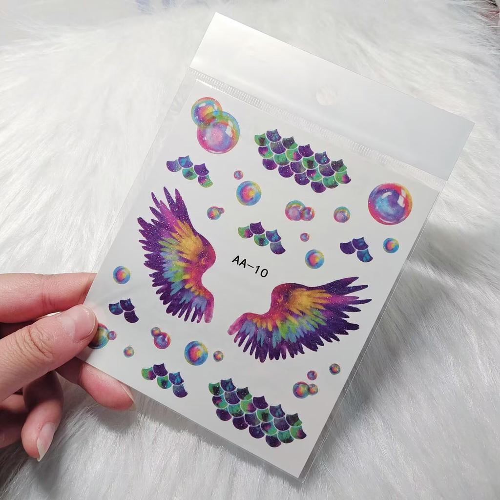 Non-toxic Washable Butterfly Face Stickers for Kids - Eye and Forehead Tattoos