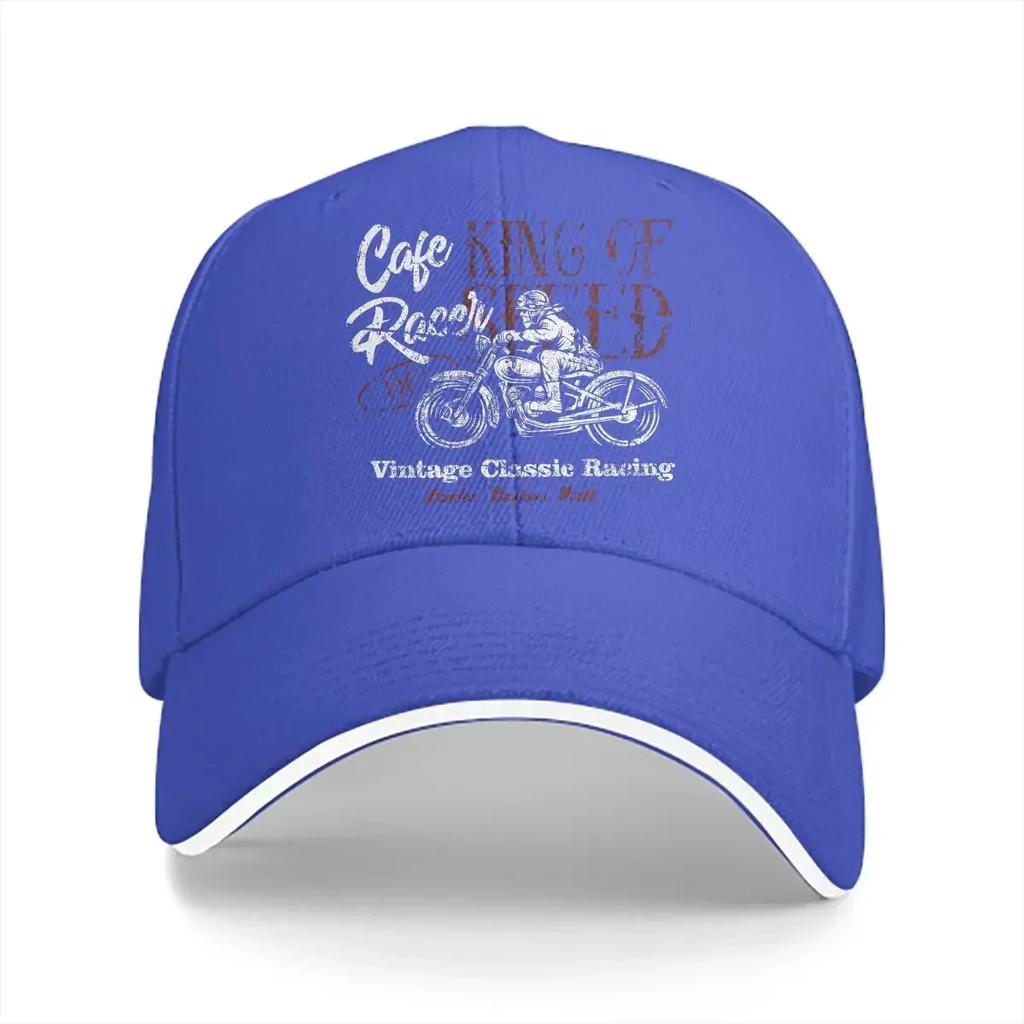Washed Unisexs Baseball Cap Cafe Racer Speed King Trucker Snapback Caps Dad Hat Motorcycle Golf Hats