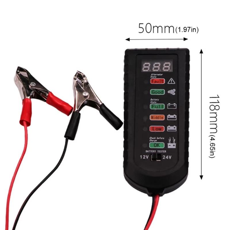 Portable Car Battery Analyzers AC Tester for Vehicles Trucks Featuring High Precisions ABS Housing Enhances Cooling Syst