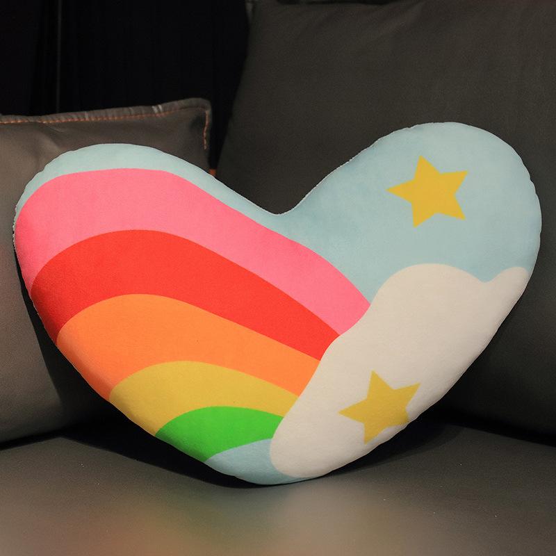 Girl Heart Rainbow Love Pillow Plush Toy Doll Girl Bed Sleeping Pillow Doll Children'S Rag Doll