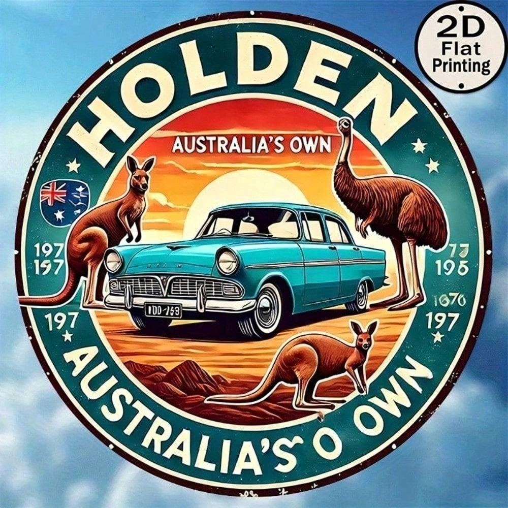 Metal Wall Sign Round Retro 8x8 inch Tin Poster Garage Bar Decor Vintage