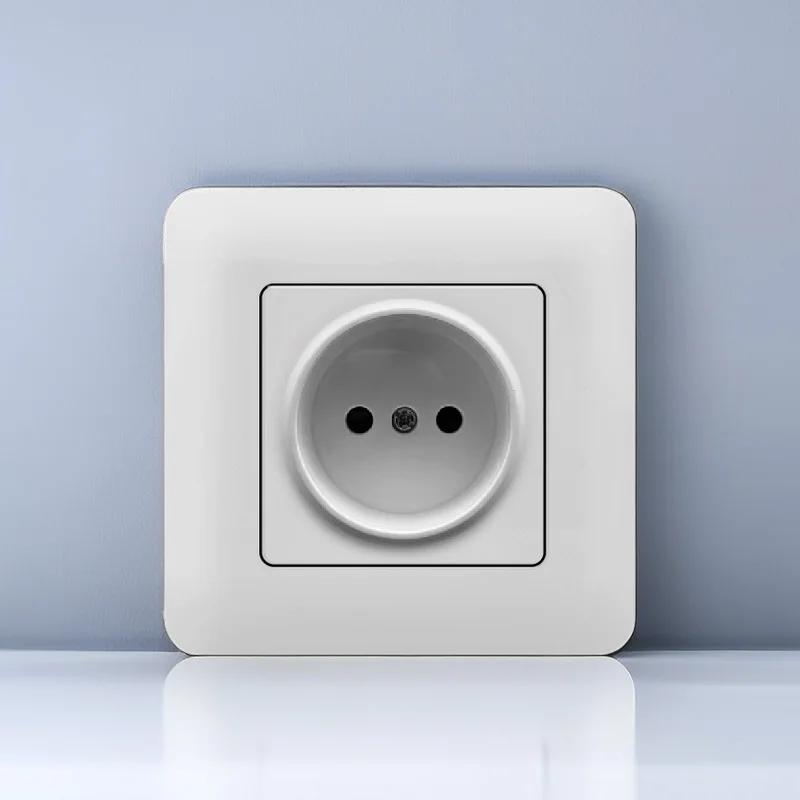 EU Standard Single Power Socket Switch Usb Wall Sockets Double Sockets 86 Type Wall Sockets TV Telephone Sockets