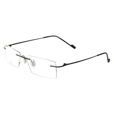 RSINC Rimless Black Eyeglasses For Mens and Womens Business Unisex Eyeglasses | 52-18-135 FOLDABLE V3