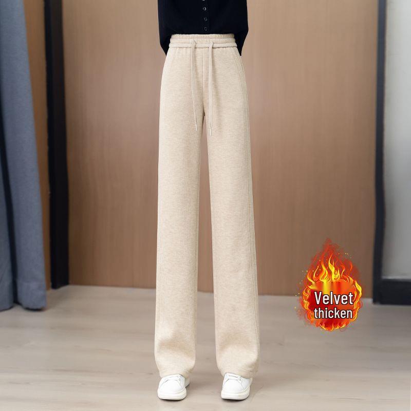 

Women s High-Waist Cashmere Wide-Leg Pants, Autumn/Winter 2025 - Slim, Elastic, Versatile, and Casual. S (80-95 lbs)