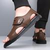 Fashion New Men's Sandals Fashion Brand Roman Sandals for Men Soft Bottom Comfortable Beach Shoes High Quality Leather Men Casual Shoes