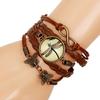 Flerlager flicka flätat rep Faux läder Butterfly Dragonfly Armband Xmas Gift