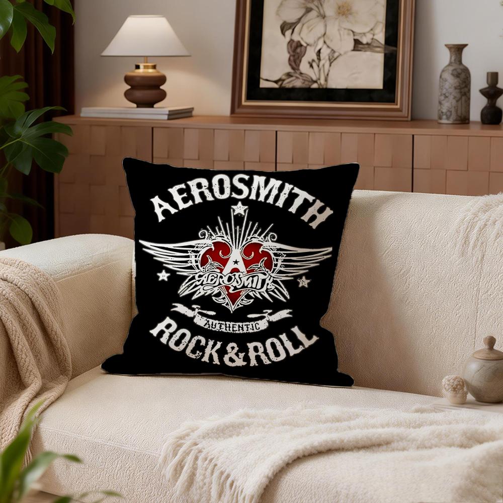 Band A-Aerosmith Cushion Cover Cushion Cover Set 4Pcs 50X50 45X45 40X40 Pillowcase Decorative Sofa Home Decor