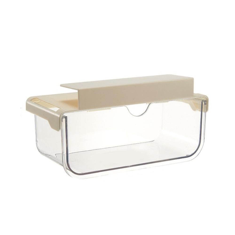 Plastic Drawer Style Storage Box Transparent Wall Mounted Under Cabinet Storage Box Large Capacity Self Adhesive Qtips Holder