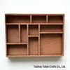 Retro Wood Plaid Box: Miniature Jewelry Stand & Mineral Specimen Storage Display