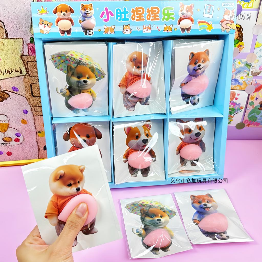 3D Shiba Inu Dog Belly Sticker Cute Chubby Shiba Inu Puppy Diy Stickers Phonecase Scrapbook Laptop Decal Kids Party Favors Gifts