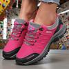 Women's Leisure Platform Shoes Anti Slip Camping Shoes Fashionable Classic Color Matching Spring Hiking Shoes Sneakers for Women