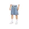 Nike Pantalones cortos vaqueros holgados con encaje de logotipo para hombre Azul Gris HV1914-436