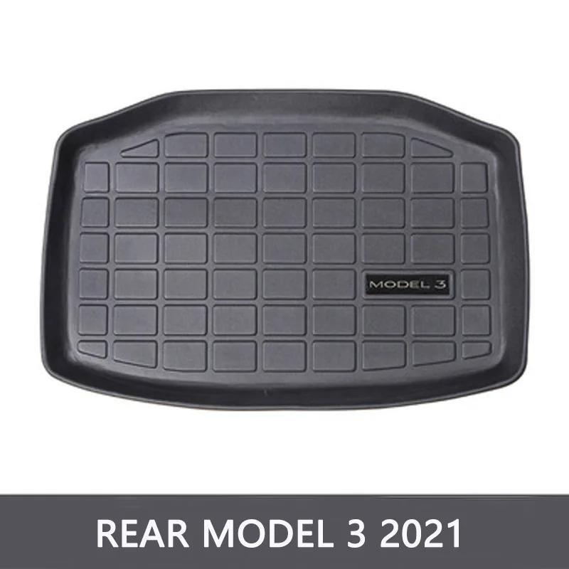Wasserdichtes Kofferraumpolster für Tesla Model 3 2017–2024, Aufbewahrungsmatte für vorne und hinten, Gepäckbodenmatte, Heckbox-Zubehör