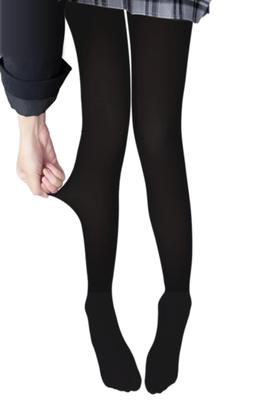 Fake Tights for Warm Black [Ricobello] Tights, Fleece-Lined Women, Innerwear, Beige/Black/Stocking-like/Sheer/Cold Protection/Warm/Compression [Opaque