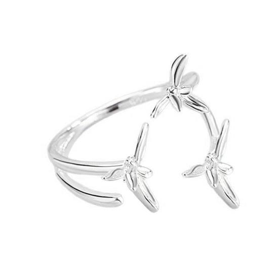 

Orchid Flower Knuckle Ring Adjustable Alloy Open Ring Men Women Silver-color Metal Floral Finger Ring Fashion Jewelry Accessories серебряный