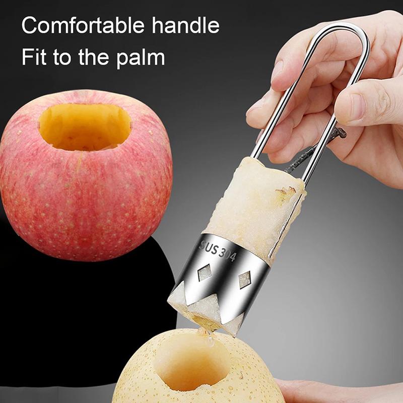 Stainless Steel Fruit Core Remover Apple Pear Bell Peppers Pitter Extractor Tool Versatile Vegetable Core Puller Kitchen Gadgets