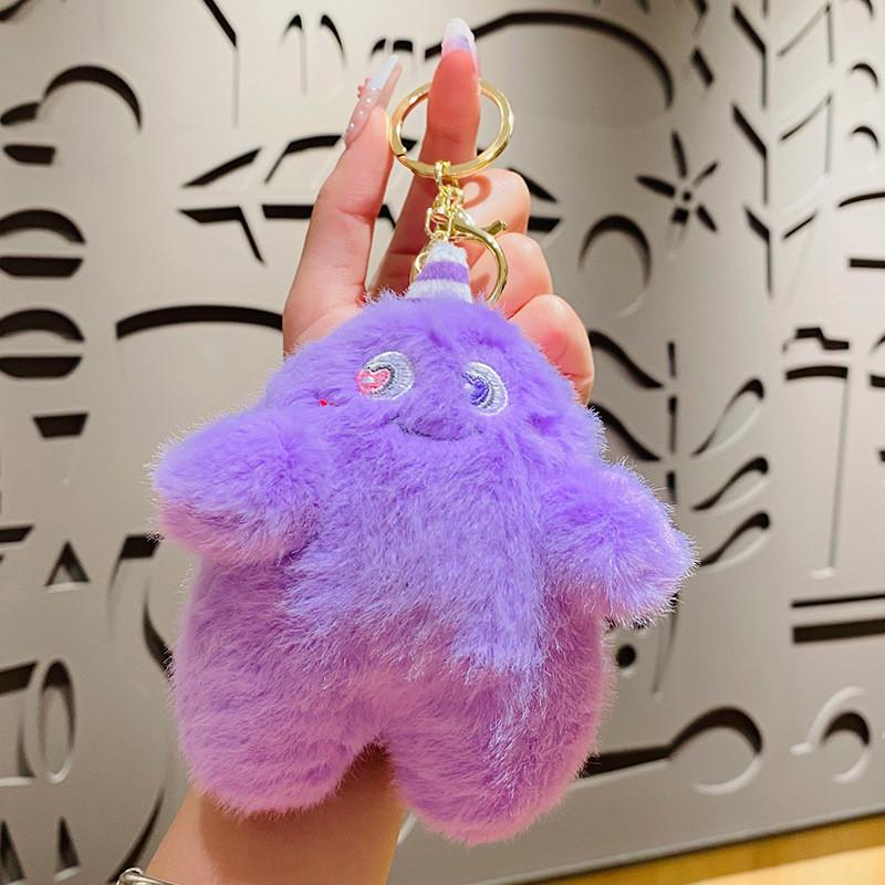 

Плюшевый Монстр Очаровательный Брелок Идеальный Мультяшный Аксессуар для Автомобиля и Подвеска-Шарм для Сумки фиолетовый