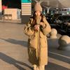 Cotton clothes for women in winter 2025 new Korean loose large pockets thickened jacket long over-the-knee down padded jacket