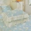 2pcs 100%Cotton Thickened Pillowcase Quilted Pillow Cover 48x74cm PillowCover Cushion Covers Bed Printed Pillowsham with Lace