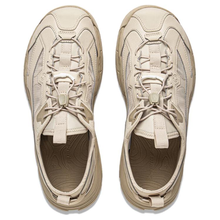 New LiNing Slip Resistant And Breathable River Trekking Shoes Unisex Beige AGUV017-3