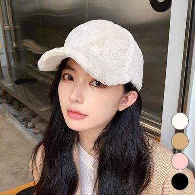 Women's Casual Faux Fur Cozy Ball Cap