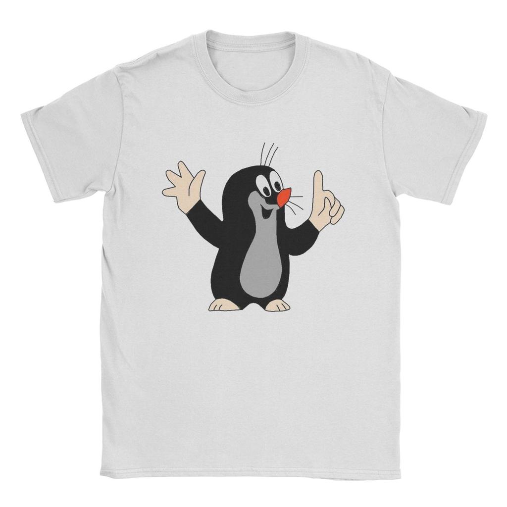 Mole Krtek Little Maulwurf Cute Cartoon T Shirt for Men Pure Cotton Hipster T-Shirts Round Collar Tees Short Sleeve Tops Printed