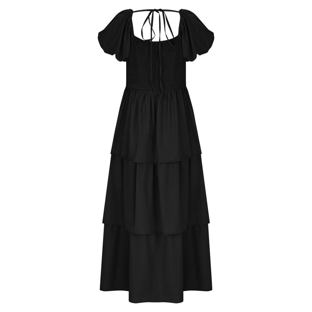 Women's Fashion Color Short Sleeve Dress
