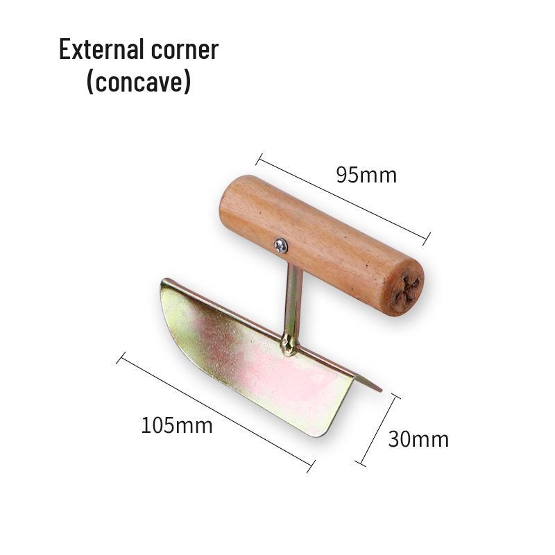 Gray Thickened Wooden Handle Corner Plastering Trowel for Wall Decoration