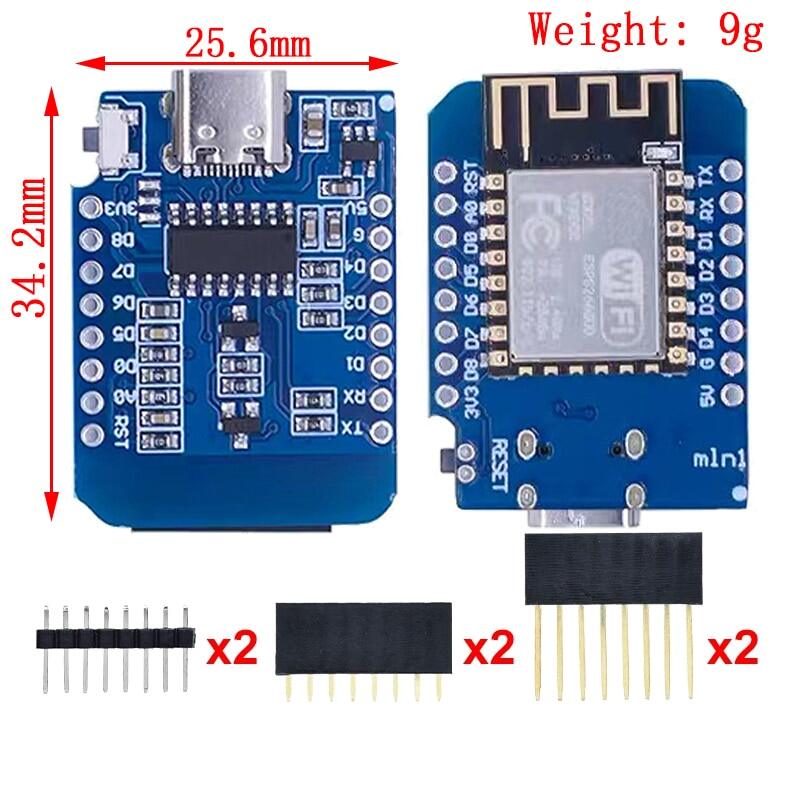 WeMos D1 Mini Pro V3.0 NodeMcu 4MB/16MB octeți Lua Internet of Things Placă de dezvoltare bazată pe ESP8266 CH340G Nodemcu V2