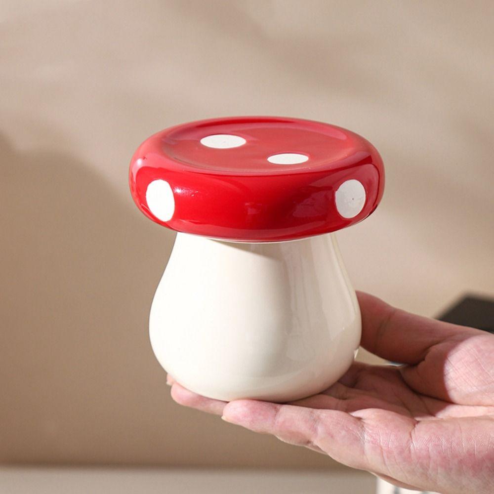 Dust-proof Dental Floss Storage Bottle Ceramics Toothpick Dispenser  Dressing Table