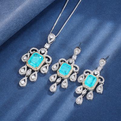 Jewelry Copper Bottom Gold-Plated Simulation Emerald Love Creative Fringe Diamond Set Main Stone 10 * 12 8 * 10
